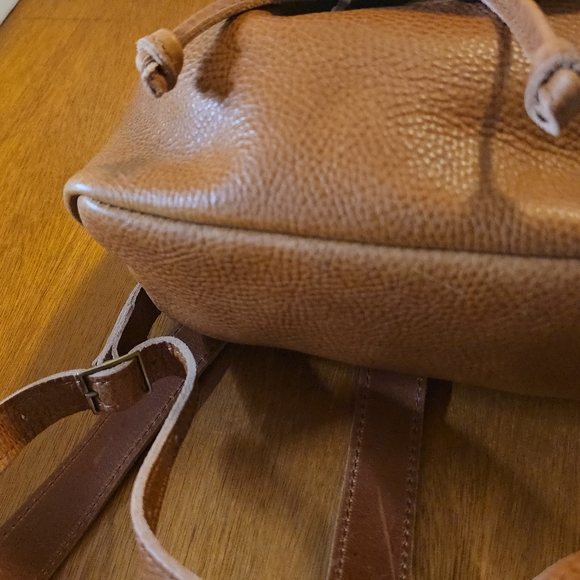 Portland Leather Brown Leather Backpack - Picture 3 of 8